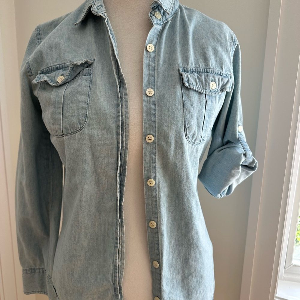 Per Se Chambray Western Shirt – Rodeo Ready, Cowboy, Country Fall Fashion, S-SM